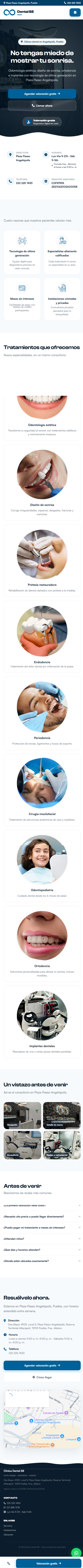 Sitio real de Clínica Dental 88, cliente de AquiMeEncuentran.com