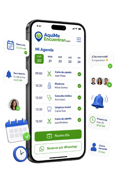 Pantalla del modulo Agenda Inteligente